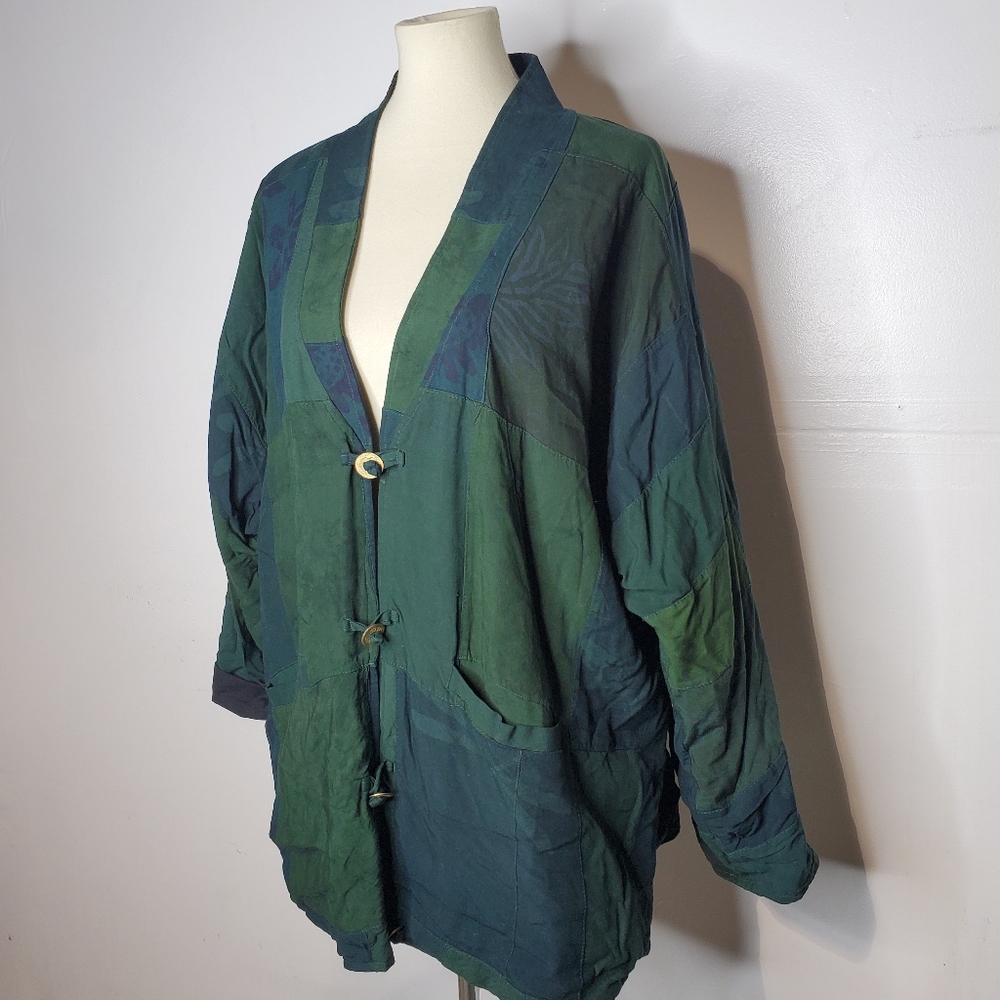 SIS Boho Cardigan Coat 1X Artsy LagenLook Patchwor